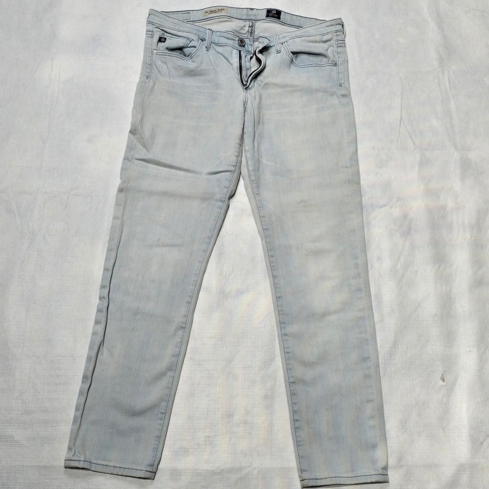 AG Adriano Goldschmied The Stevie Ankle Slim Straight Jeans Light Wash 29R USA